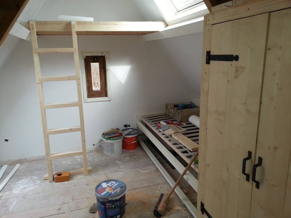 Steigerhouten meubels slaapkamer